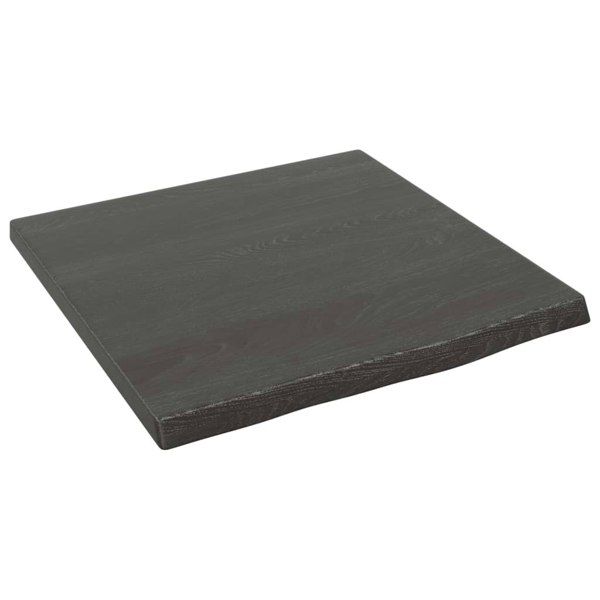 Berkfield Wall Shelf Dark Grey 40x40x2 cm Treated Solid Wood Oak