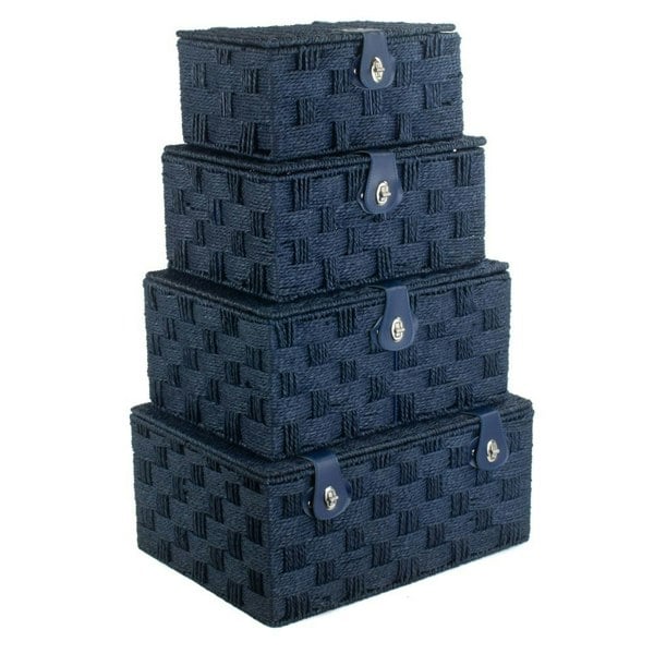 Twisted Blue Paper Basket