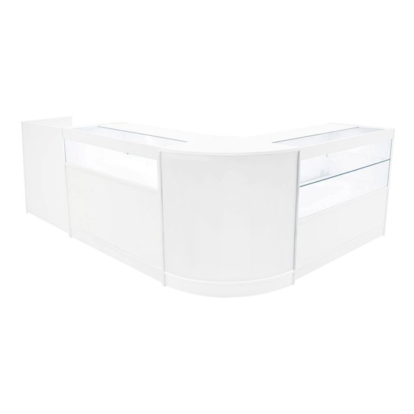 Monstershop Gravity LED Shop Counter Set B1200, C1200, TB60 &  & CM60 - White