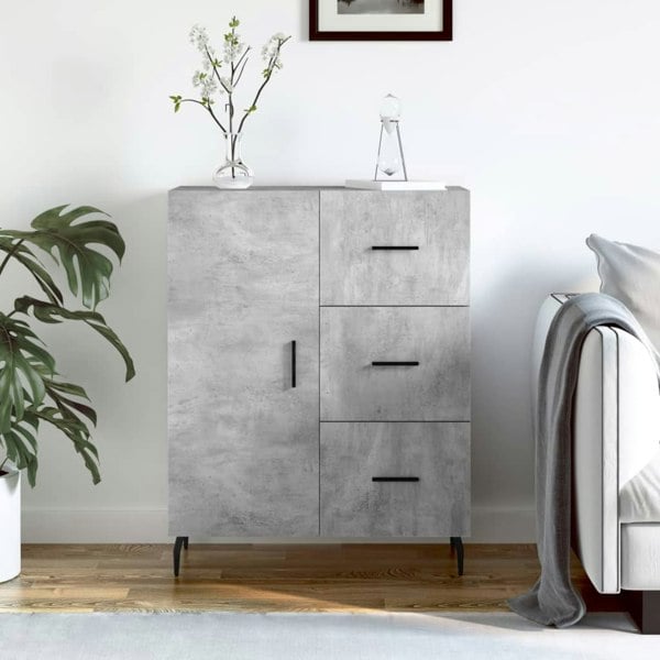 Berkfield Sideboard Concrete Grey 69.5x34x90 cm Engineered Wood