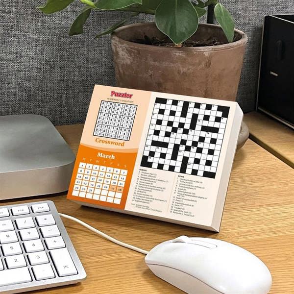 Mind Games, Puzzler Desk Calendar 2027, Desk Calendars, Day To View, Entertainment, Gift