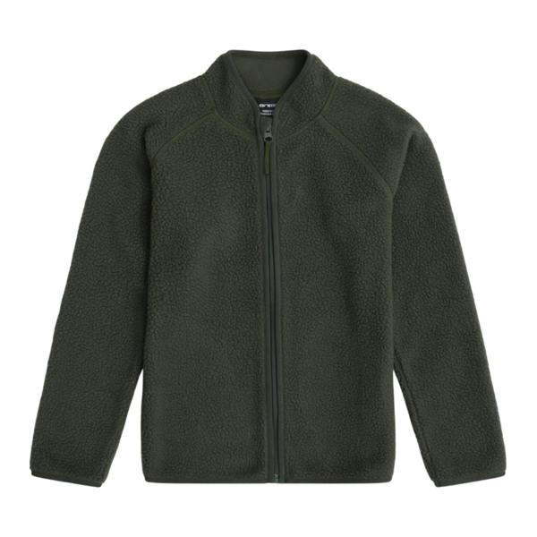 Animal Childrens/Kids Borg Raglan Full Zip Fleece Jacket - Dark Khaki - 