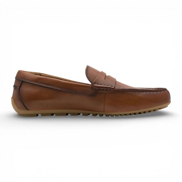 Tamaris Men's Brown Leather Moccasin Loafers