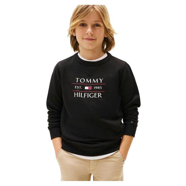 Tommy Hilfiger Childrens/Kids Flag Regular Sweatshirt - Black Print - 