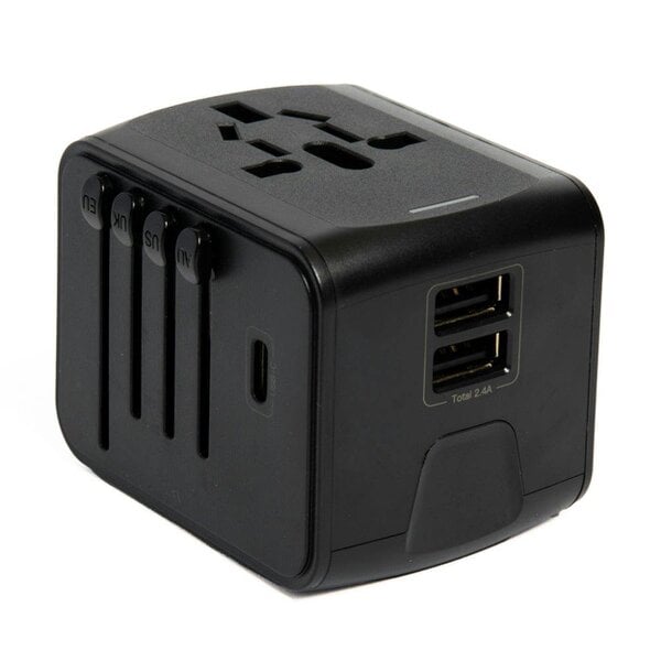 Universal Travel Adapter with USB-C & Dual USB – Worldwide Plug