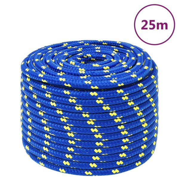 Berkfield Boat Rope Blue 12 mm 25 m Polypropylene