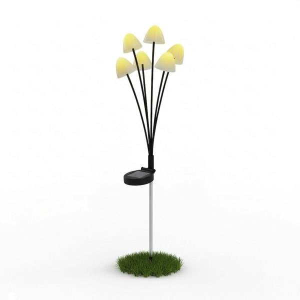 Milagro Mushrooms Solar Lamp 3000K Ip44 Green + White