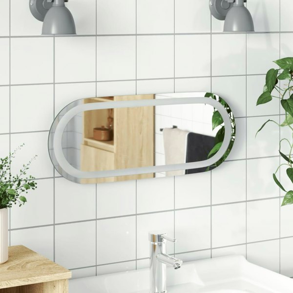 Berkfield LED Bathroom Mirror 50x20 cm Oval