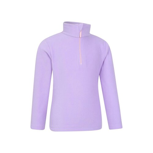 Mountain Warehouse Childrens/Kids Camber II Half Zip Fleece Jacket - Lilac - Lilac - 100% Polyester