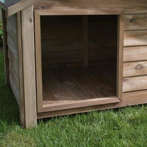 Cerland Willow Wooden Dog Kennel Medium 4 x 4 Outdoor Pet House Kennel