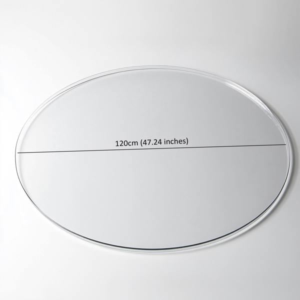 Nicoman PVC Round Table Protector Mat - Transparent / Frosted