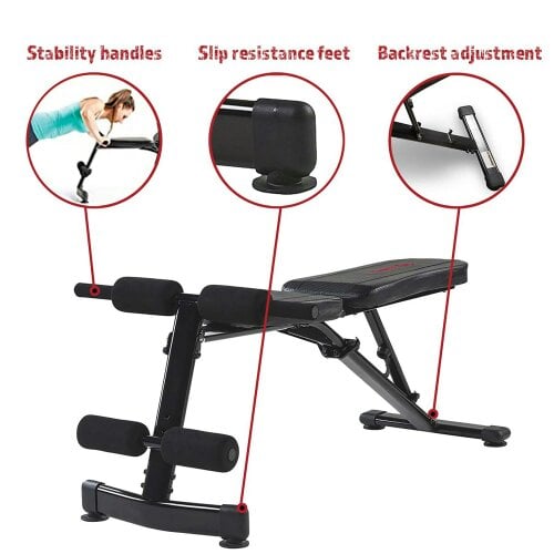 Marcy UB3000 Adjustable Utility Bench Incline Decline Flat Military
