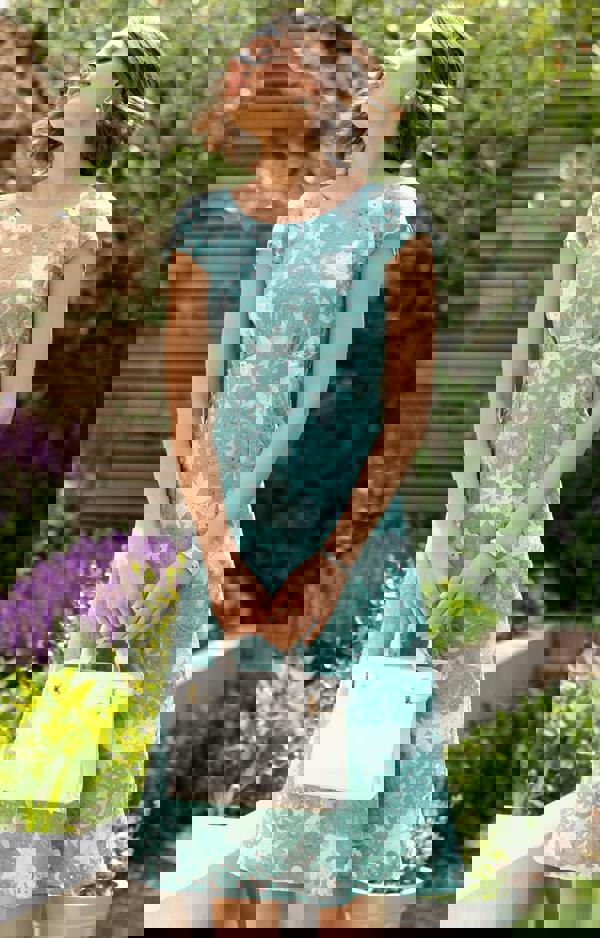 Alie Street London Charlotte Lace Dress - Antique Aqua