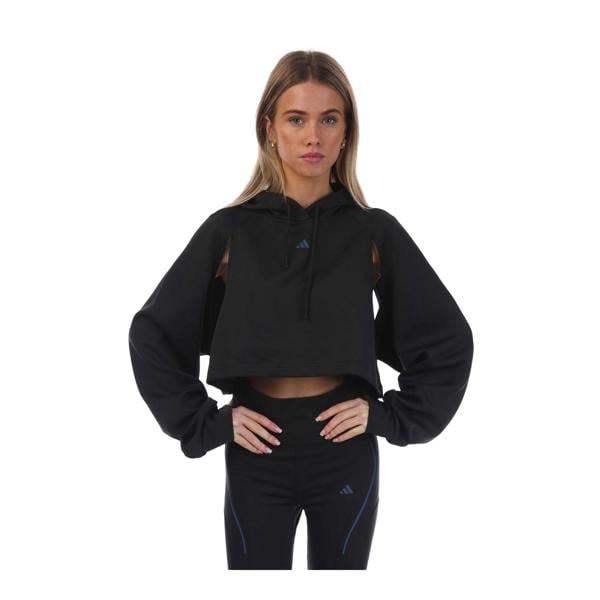 Adidas Womens/Ladies HIIT Crop Hoodie - Black - 