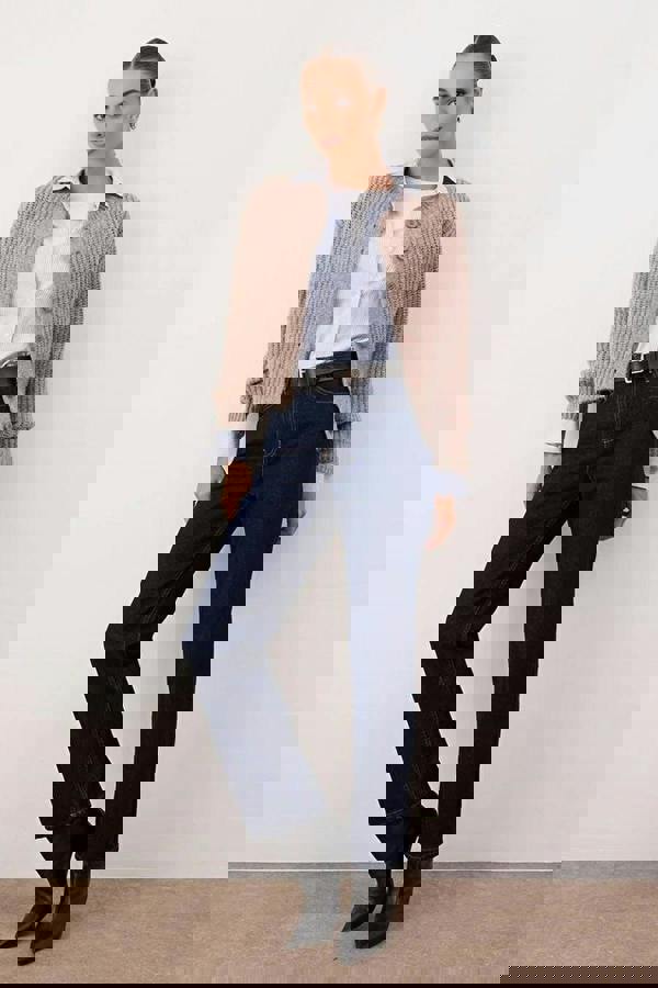 WOVCOR Soft-Textured Basic Knit Cardigan