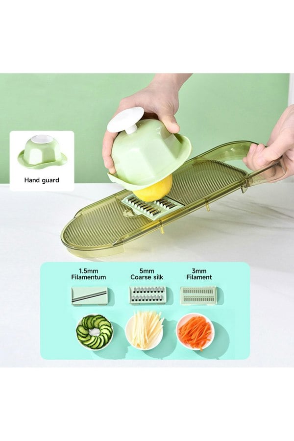 Living and Home 6-in-1 Kitchen Vegetable Food Slicer Chopper Cutter Multifunctional Grater with Handguard