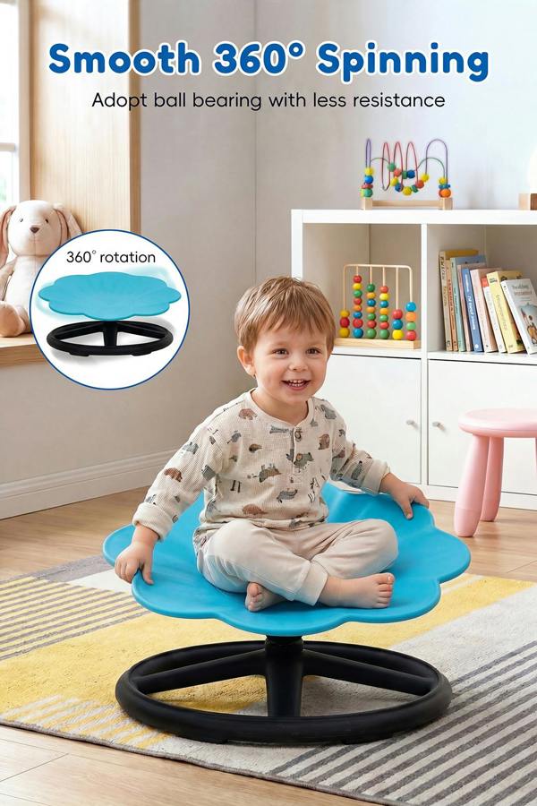 Living and Home Flower Sensory Balance Training Spinning Chair for Kids
