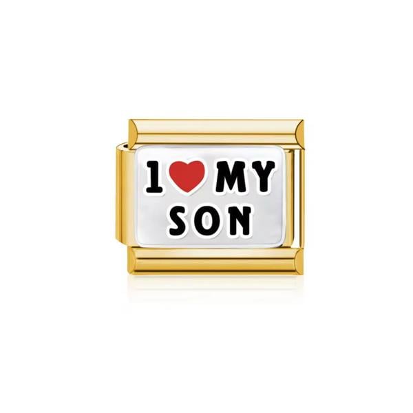 Serafina I Love My Son | Italian Style Bracelet Charm