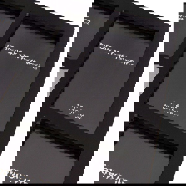 Modern Black Multi Collage Picture Frame with Family Wording and Cute Phrase Image 5