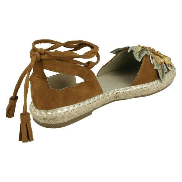 Spot On Ladies Spot On Ankle Tie Up Espadrilles F2263