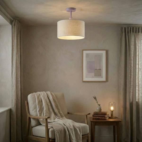 Traditional Lavender Lilac Ceiling Light Fitting to Hold Lamp Shades Image 6