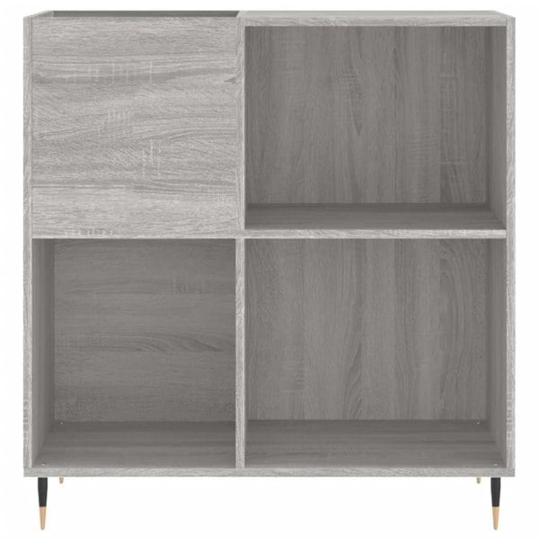 Berkfield Record Cabinet Grey Sonoma 84.5x38x89 cm Engineered Wood
