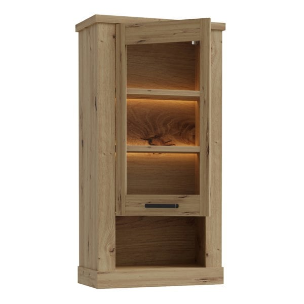 Furniture To Go Corona Wall Display cabinet in Artisan Oak