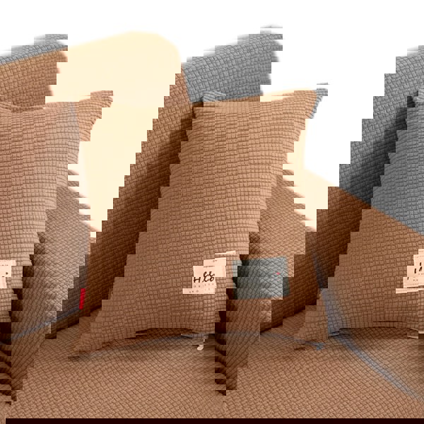 Anyhouz Anypillow Pillowcase 45X45Cm Camel Polyester Thick Stretchable Cushion For Living Room