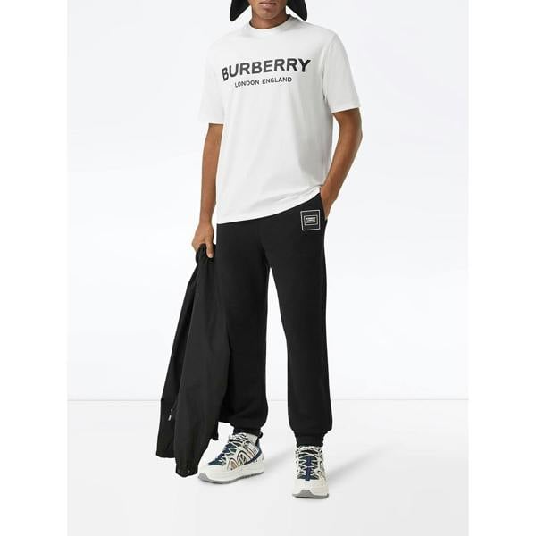 Burberry Letchford Logo Print T-Shirt   in  White