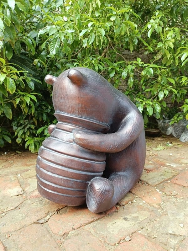 Inspirational Gifting Large Winnie-The-Pooh Ornament Sculpture For A Home or Garden