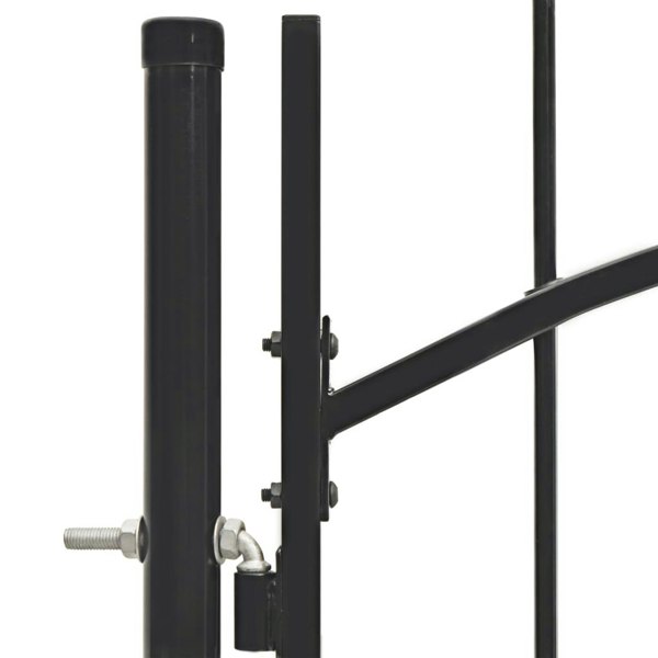 Berkfield Garden Gate Steel 1x1.75 m Black