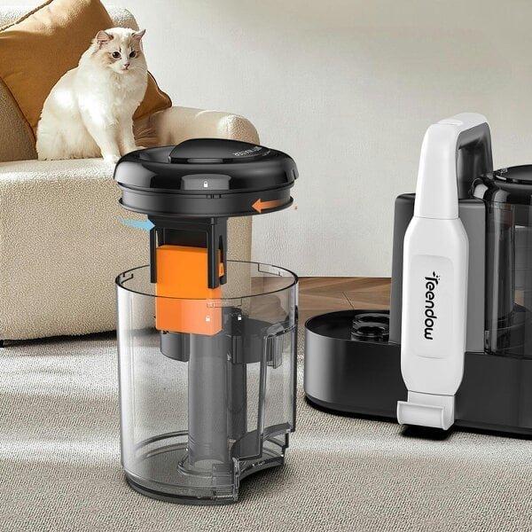 Teendow Portable Carpet Cleaner with Suction Function - 500W, 11000Pa, for Carpet, Sofa & Upholstery, Black