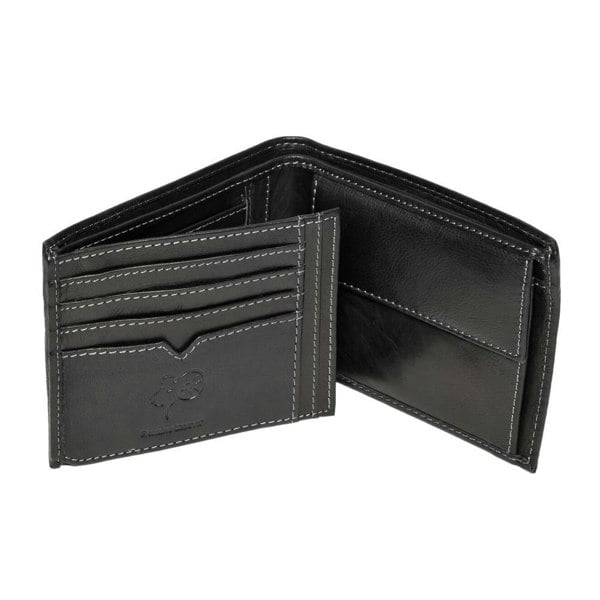 Eastern Counties Leather Mens Mark Trifold Wallet With Coin Pocket - Black