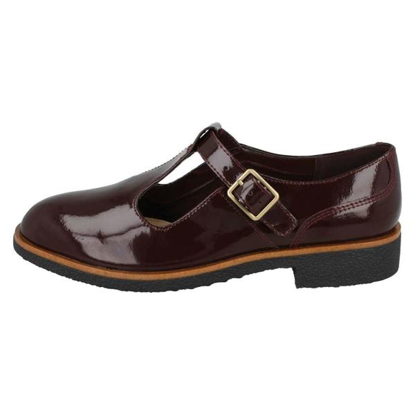 Clarks Ladies Clarks T-Bar Heeled Shoes - Griffin Town
