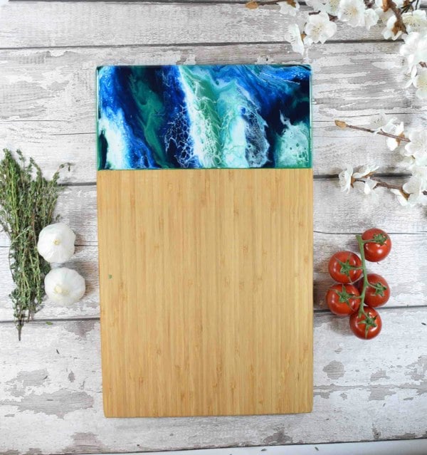 Kate Chesters Art Large Bamboo Cutting Board 45cm