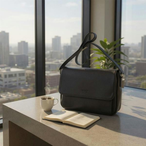 Infinity Leather Genuine Leather Laptop Bag Travel Work Messenger Satchel - Camden