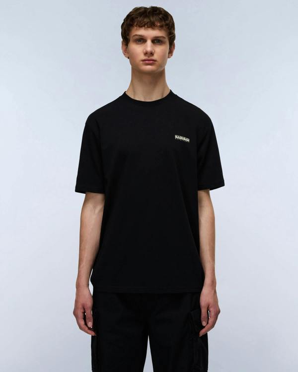 Napapijri Small Box Mens Short Sleeve T-Shirt - Black Beauty 941 | CHO | Designer Mens Short Sleeve T-Shirts & Tops