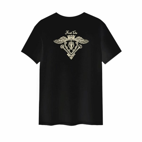 Frock Tales Heart Printed Organic Tee - Black