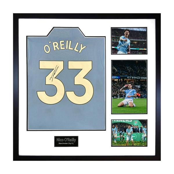 Nico O'Reilly Signed Manchester City Elite Frame