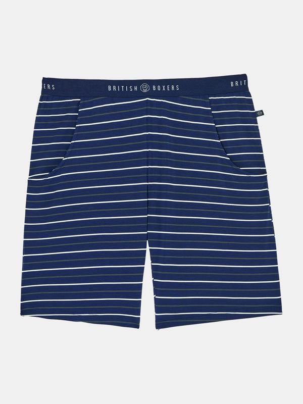 British Boxers Men's Bamboo Short Pyjama Set - Night Stripe