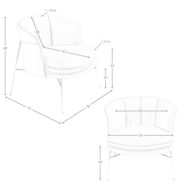 Angel Cerdá Armchair upholstered in brown leatherette 5192