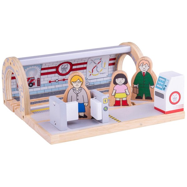 Bigjigs Rail Wooden Underground Station Train Set Accessory