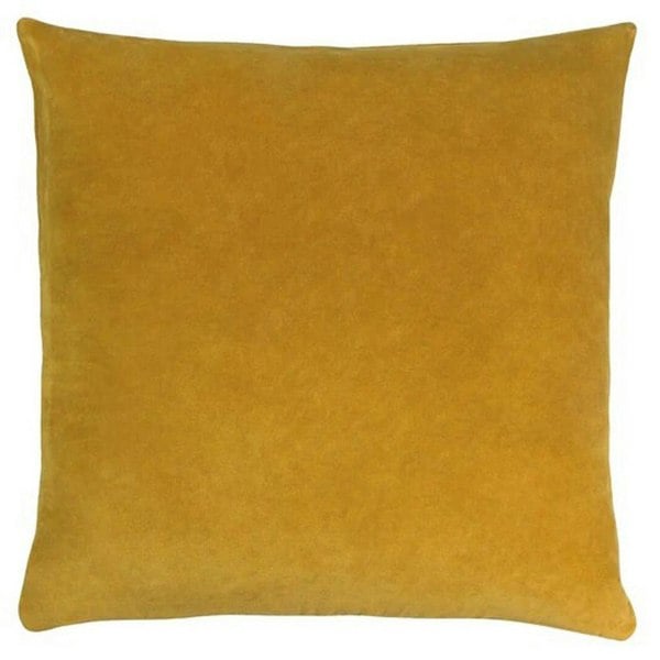 Furn Solo Velvet Square Cushion Cover - Ochre Yellow