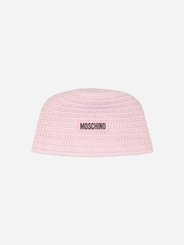 Moschino Kids Moschino Girls Logo Bucket Hat in Pink