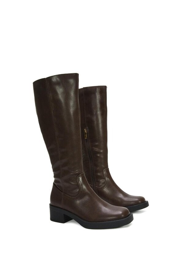 XY LONDON Knee High Equestrian Style Biker Riding Boots