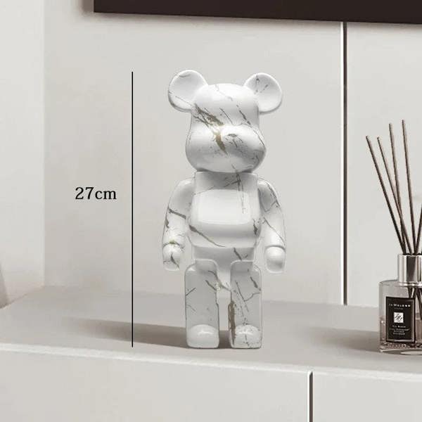 Graffiti Bear Resin Statue Decor | Modern Colourful Bear Ornament 27cm