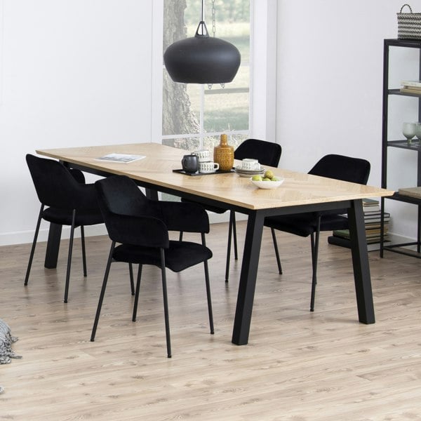 Furniture To Go Lima Dining Chair with Armrest in Black Set of 2