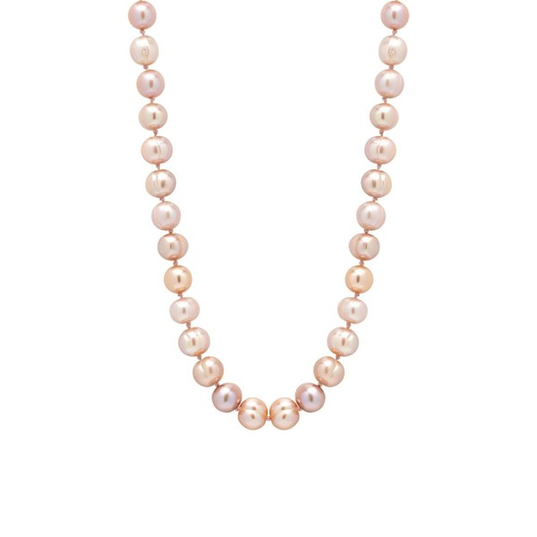 Spero London Natural Freshwater Real Purple Pearl Strand Necklace