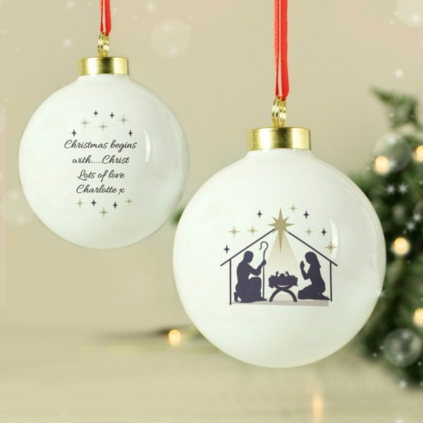 Personalised Memento Company Personalised Nativity Bauble