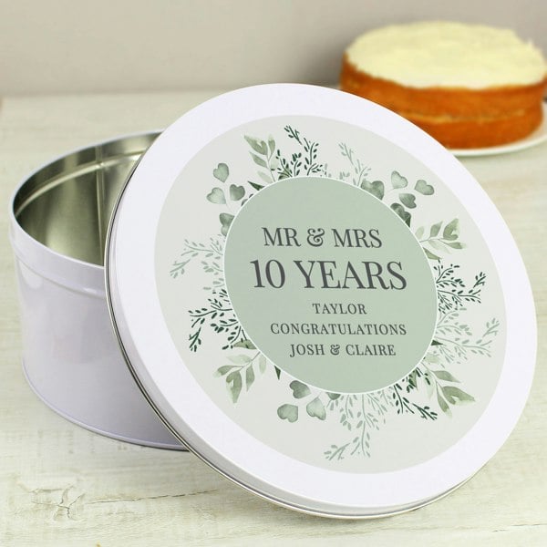 Personalised Memento Company Personalised Botanical Cake Tin